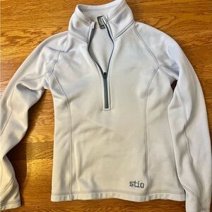 Stio Light Gray Quarter-Zip Pullover Size Small